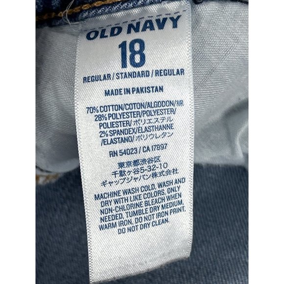 Old Navy Women's Rockstar Skinny Jeans 18 Blue Denim Cotton - Picture 5 of 5